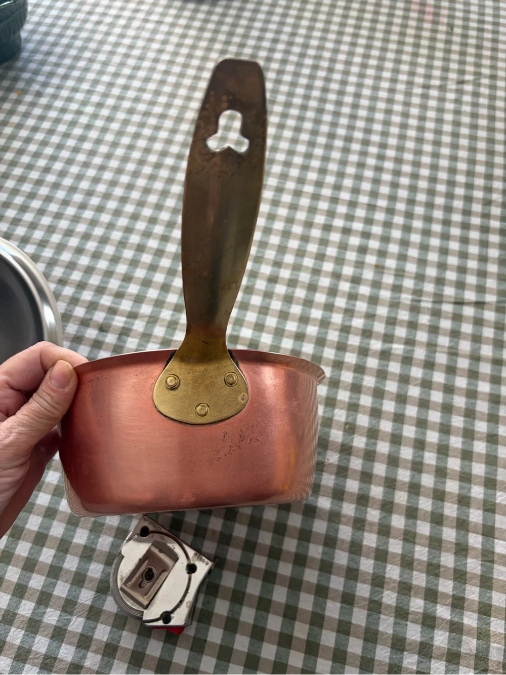 Copper-Finish Saucepan with Brass Handle - Copper Color - Spartan